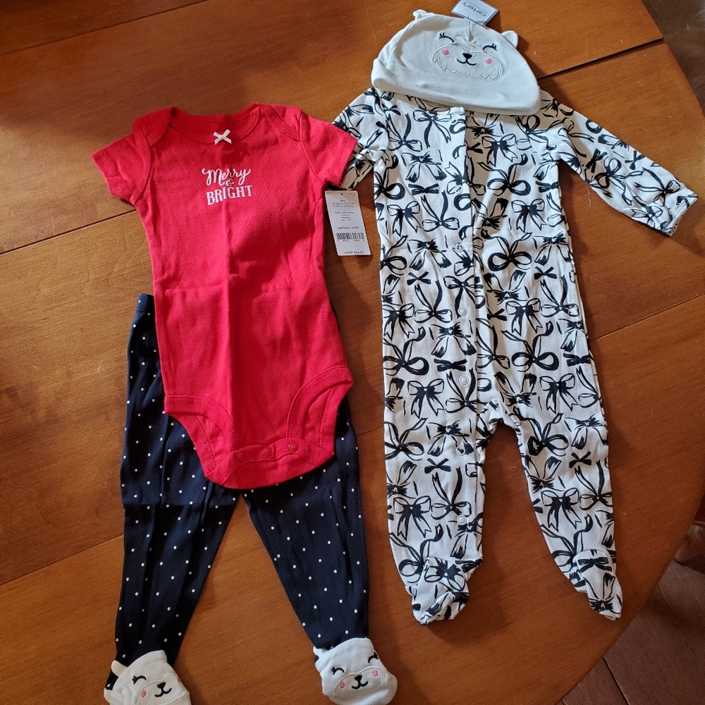 NWT Carter's 4 piece Christmas outfit